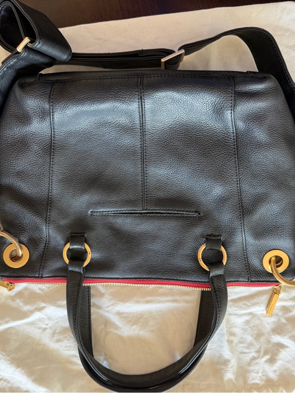Hammitt Black Leather Tote with Gold Hardware - Picture 3 of 11